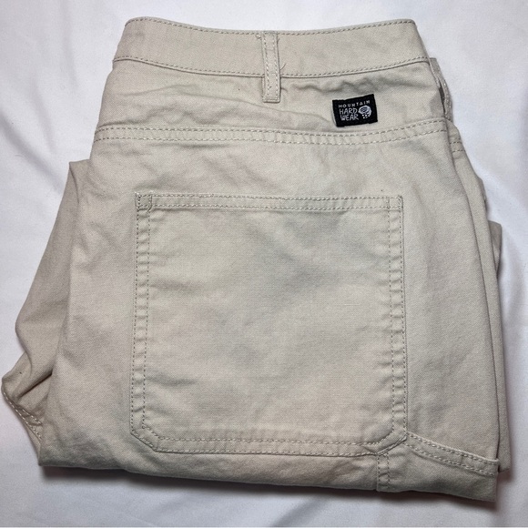 Mountain Hardwear Cotton Ridge High Waisted  Cream Colored Pant - Size 12 - Picture 5 of 10
